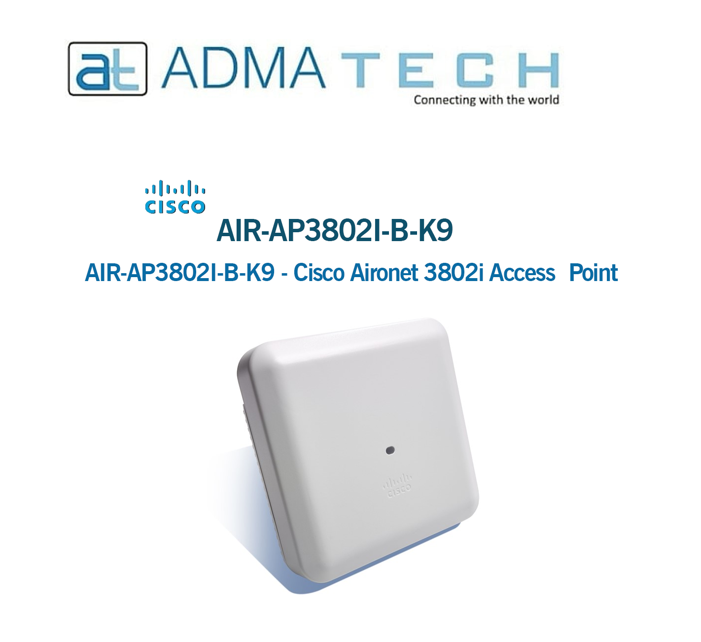 Cisco Systems AIR-AP3802I-E-K9 Access Point Wi-Fi 802.11ac Wave 2, Antenne Integrate, Dominio E