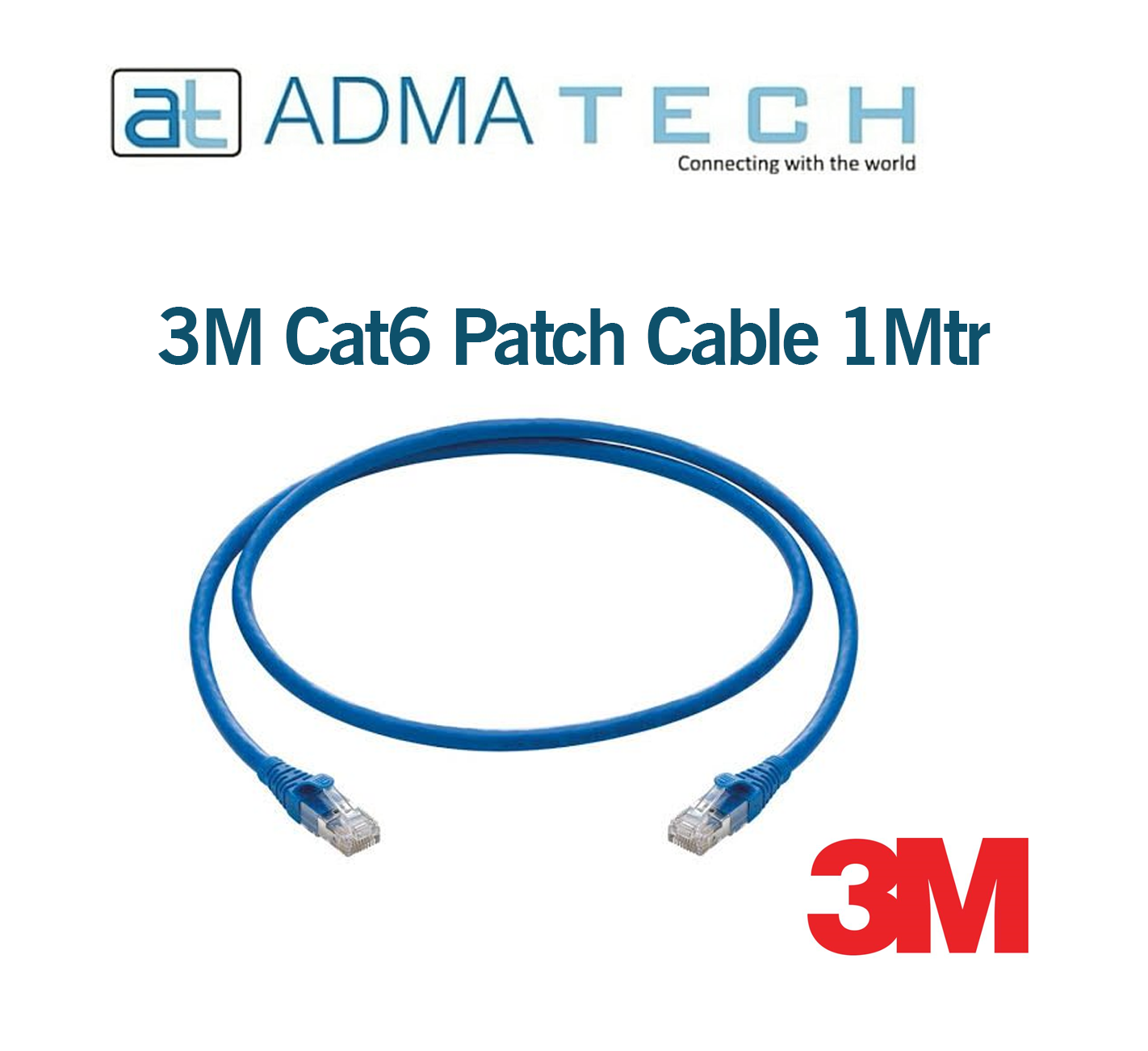 3M Cat6 Patch Cable 1 Mtr