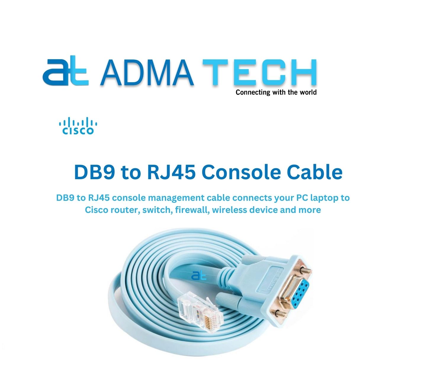 CISCO DB9 to RJ45 Console Cable